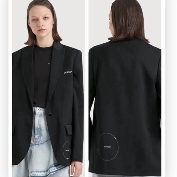 OFF-WHITE Gabardine Tomboy Blazer size M $1715 NWT - Picture 1 of 12